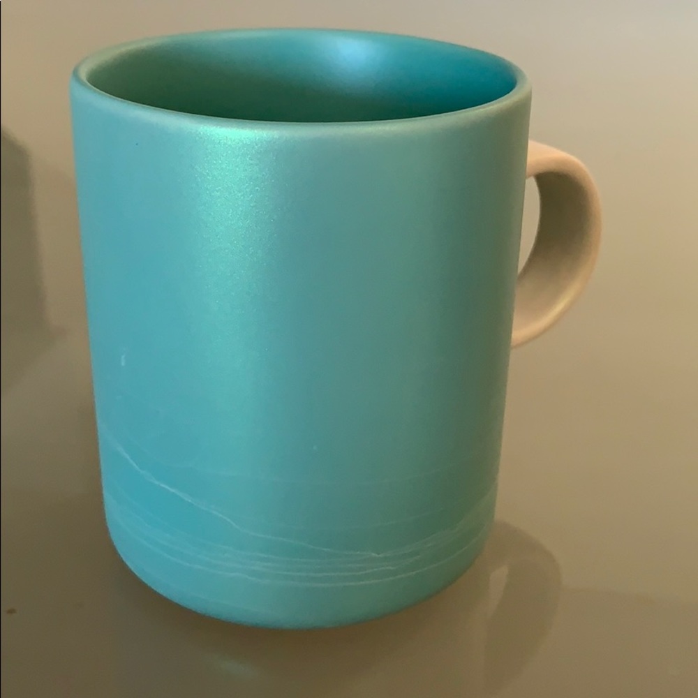 STARBUCKS SET OF 2 COFFEE MUGS AQUA PEARL POLISH - Picture 4 of 11